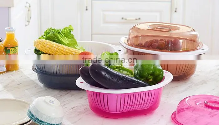 plastic oval kitchen accessories sink draining basket