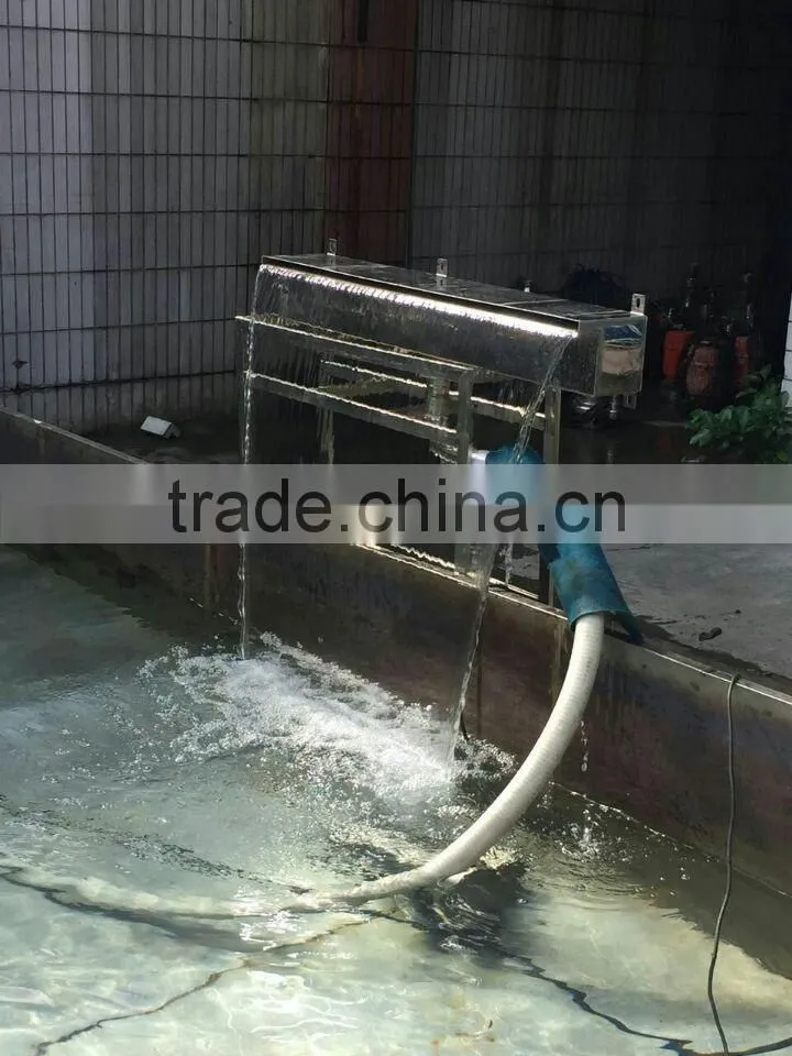 artificial wall glass stainless steel swimming pool water blade waterfall