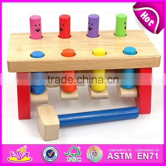 2016 new design baby wooden toy hammer W11G021
