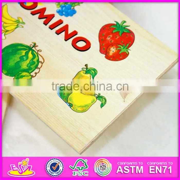 2016 New and popular children wooden cartoon domino W15A064