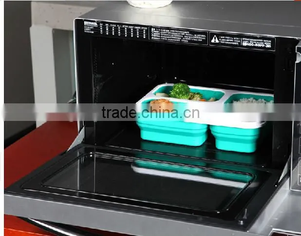 The Three Compartment Eco Silicone Collapsible Lunch Box