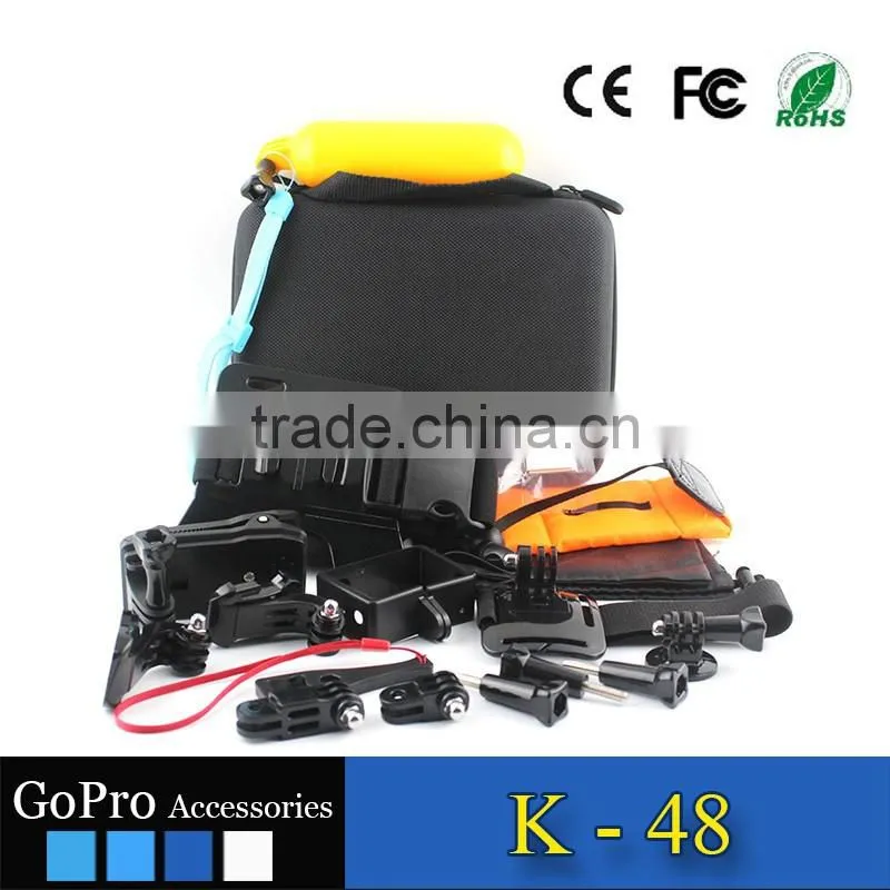 high quality 18 in 1 kit used for gopros heros 4 sports camera accessories action camera cases