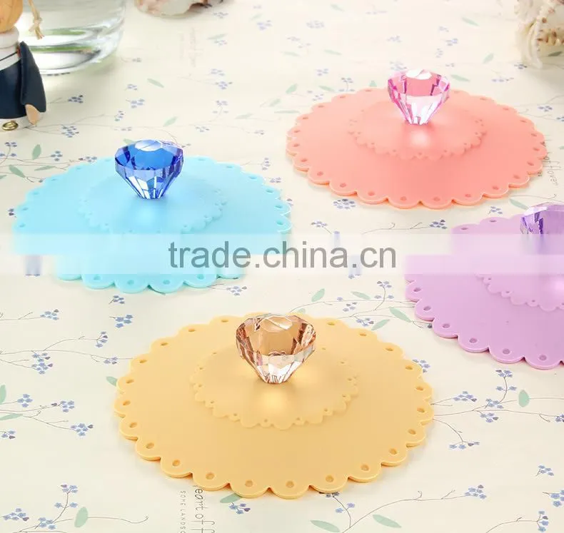 Creative Silicone Cover With Diamond Silicone Coffee Mug Cup Cover In Stock