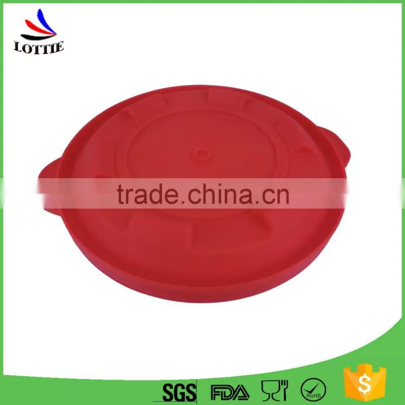 Red color dust-proof Food grade silicone lid custom silicone cover