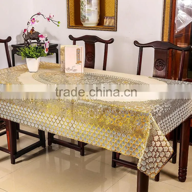 Cheap price square waterproof plastic table cover wipeable tablecloths