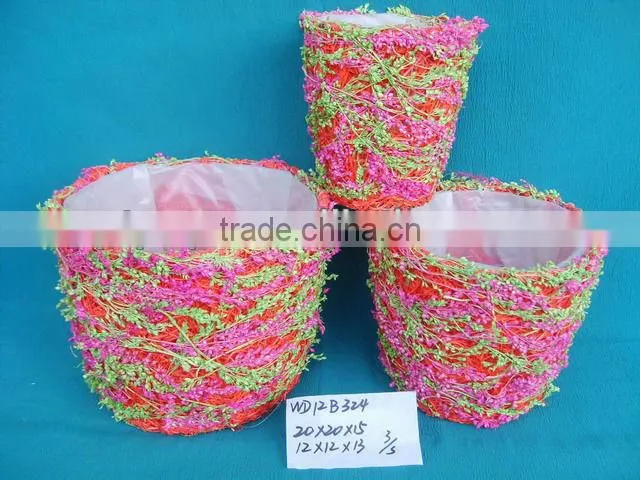 Handmade Decorative Flower Basket with handle