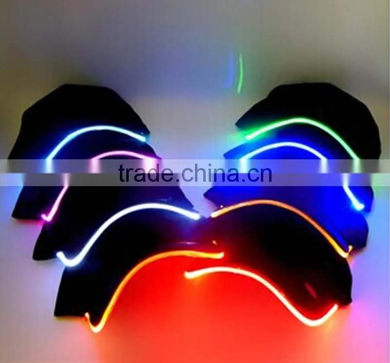 Blank Fiber Optic Cap , Flashing Cap , Led Light Caps And Hats Wholesale
