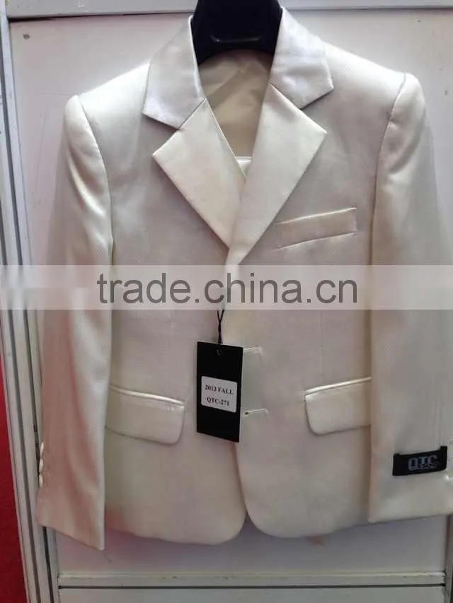 Baby boys 3 piece suit men white coat blazer jacket