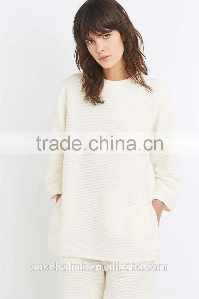 best selling women 100% polyester white sweatshirt for sale