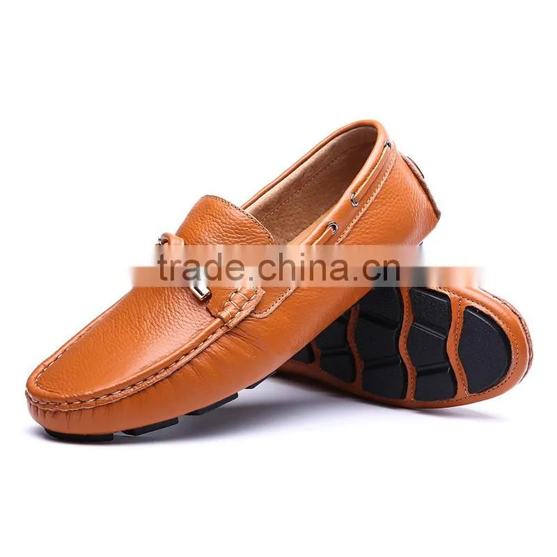 hot sell china brand men peas shoes casual fashion have sample with genuine leather, adults business casual shoes for men
