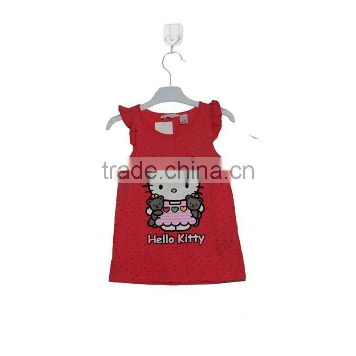 2015 Girl's cartoon beautiful vest t-shirt