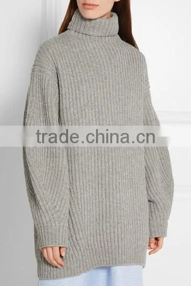 High Quality Turtle Neck Oversized Cashmere Sweater Women's