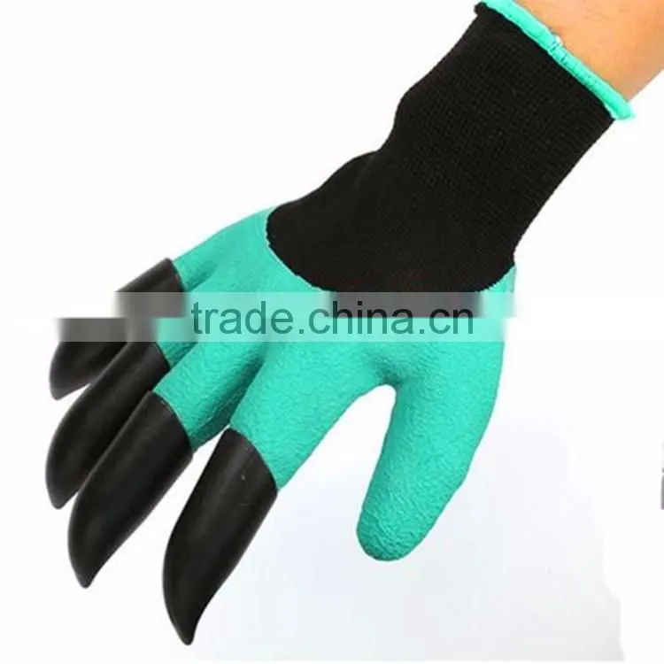 AS SEEN ON TV dig & plant garden gloves with built in claws make gardening fun & easy