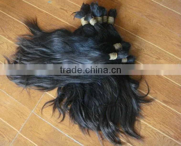 wholesale virgin unprocessed raw braiding brazilian human hair with cuticle