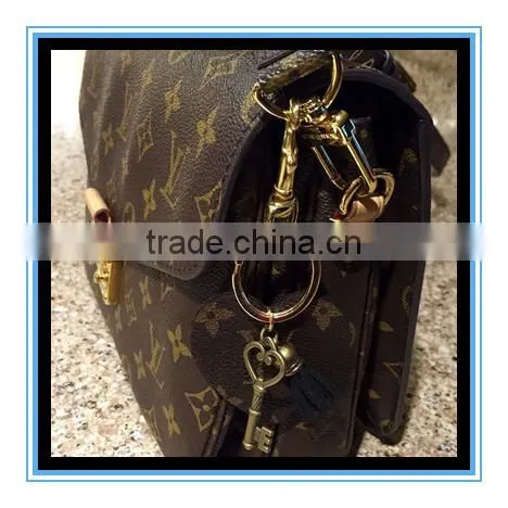 High quality canvas heart shaped Keychain zinc alloy keyring