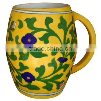 Vintage Beer Mugs Online | Jaipur Blue Pottery Ceramic Cups