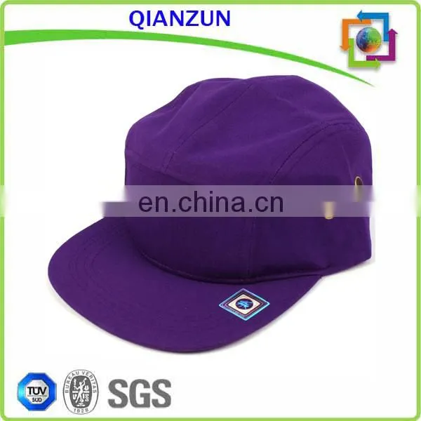 Flat Bill Cap 100% cotton 5 panel Jockey style Mens Hat