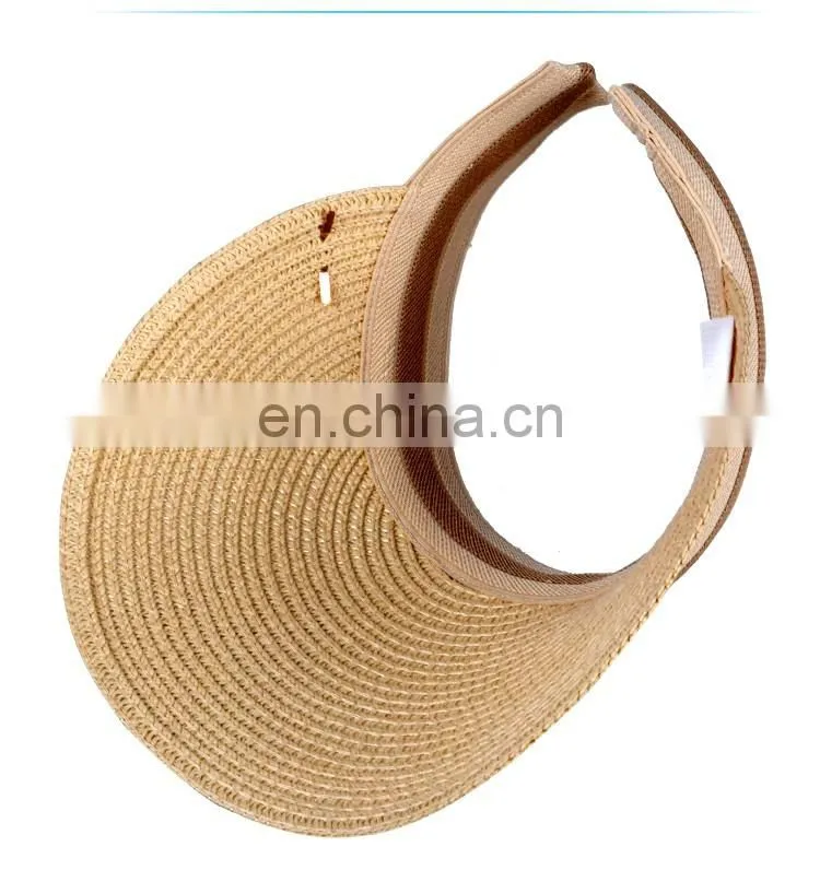 women's summer visor strawhat sun-shading sun hat beach cap Papyruses Air cap Seaside Sandy beach baseball caps casual fashion