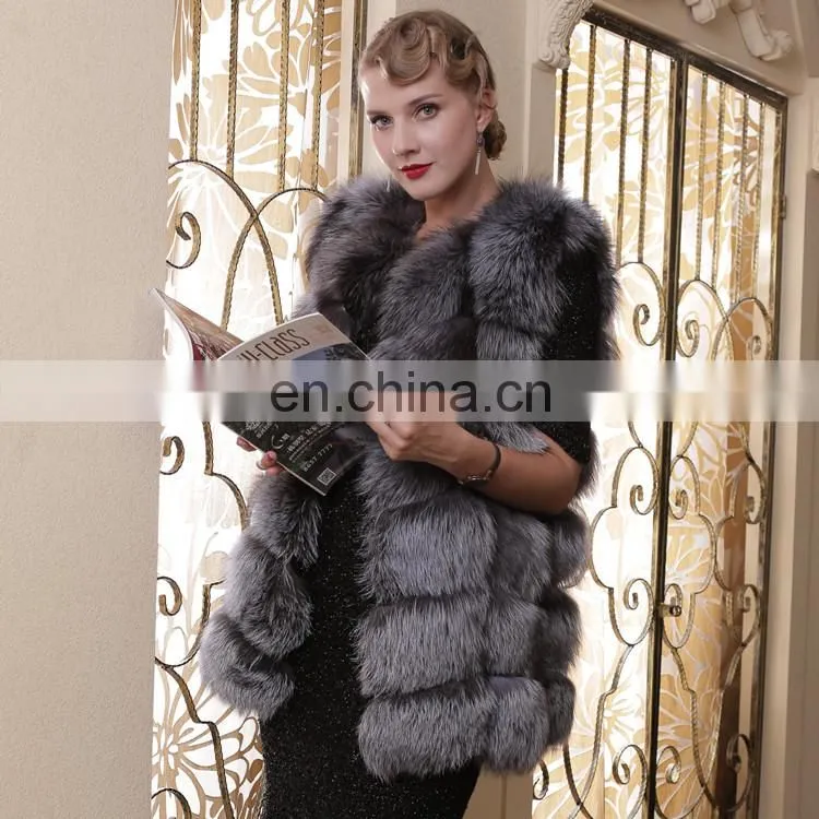 2015 New Design China Wholesale Fox Fur Vest Womens Real Fur Vest