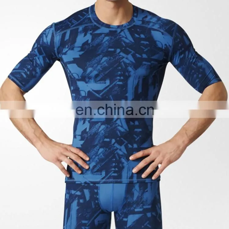 short sleeve running wear men sport compression