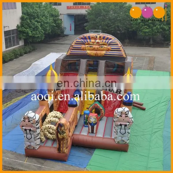 2017 China inflatable slide children outdoor playground big inflatable Egypt tour obstacle slide for sale
