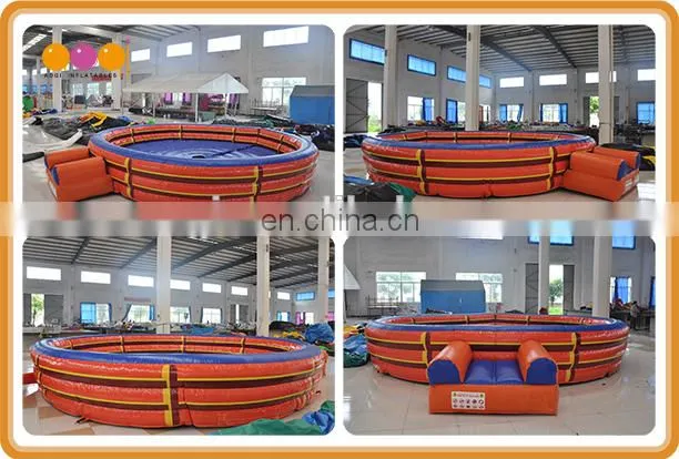 Amusement park sport games bull riding inflatable redeo without bull