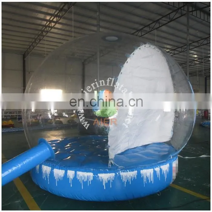 Hot sale 3m Diameter Christmas Blue Inflatable Snow Ball