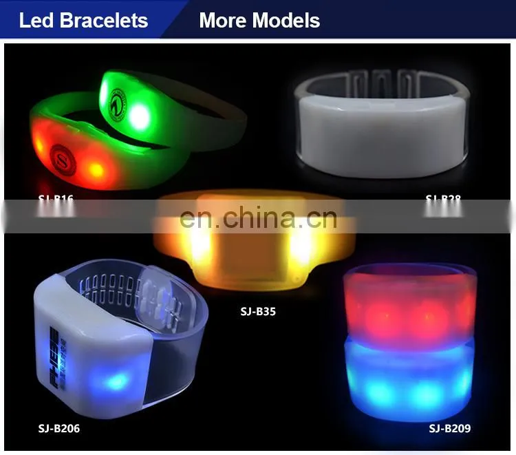 Hot New Products 2018 Plastic Soft Led Wristband Flashing Bracelets