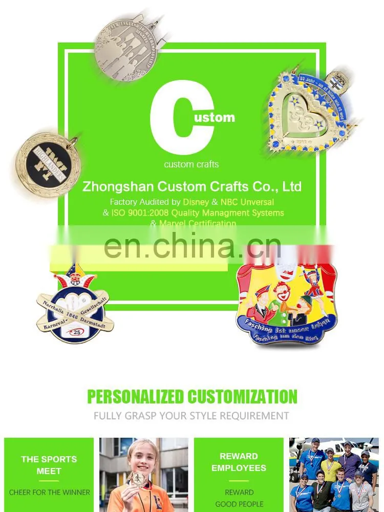 Match laser engraved custom medals no minimum order