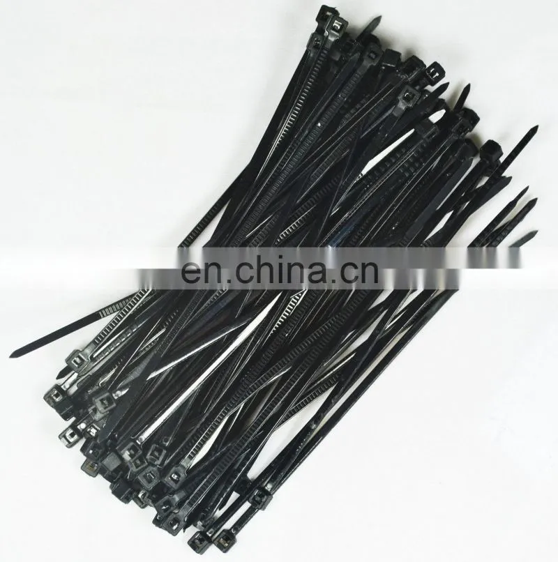 100pcs Assorted Self-locking Nylon Cable Ties Black Plastic Zip Tie Loop Wire Wrap Zip Tie