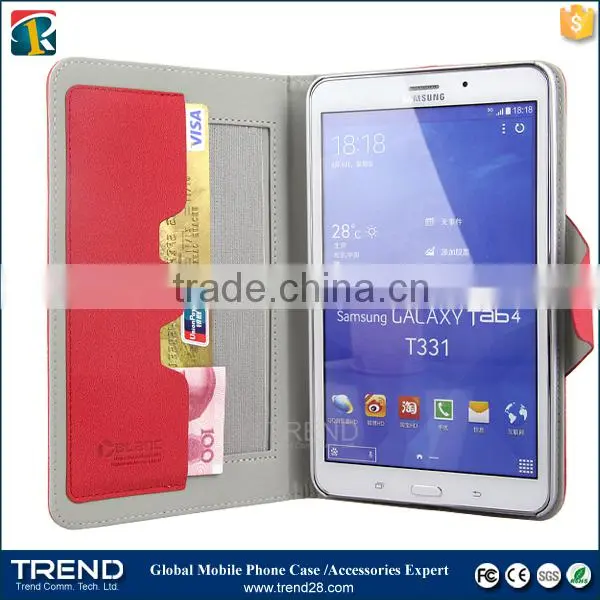 alibaba express snow pattern folding leather case for samsung tab 4