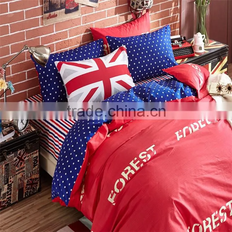 New best selling cheap price cotton bed sheet set cartoon bedding set tree pattern bedding sets