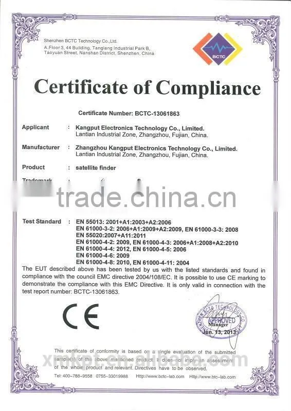 Satellite Finder For HD Signal + AHD CCTV Monitor KPT-955G+ Satellite Finder