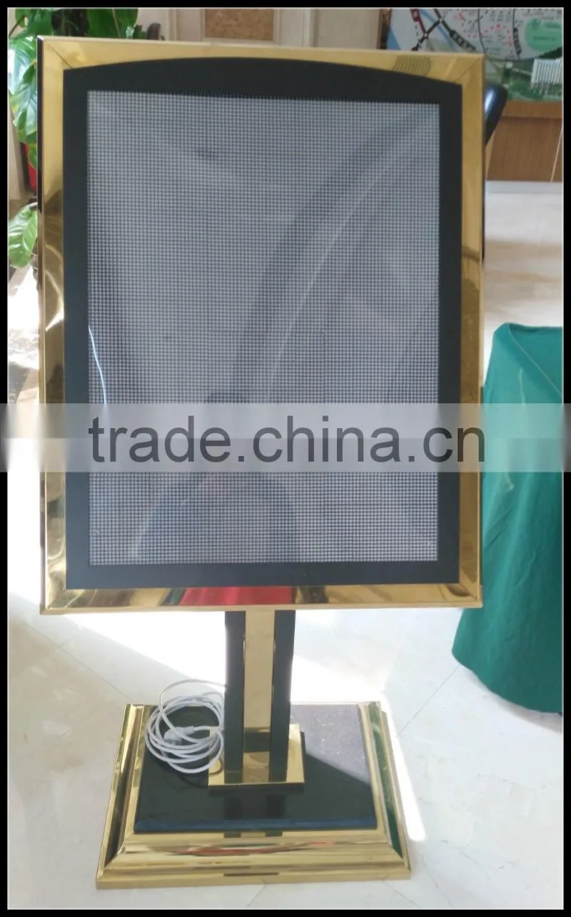 LED display stand sign/Stainless steels floor stand/Light Emitting Diode pop board_advertising stand signs