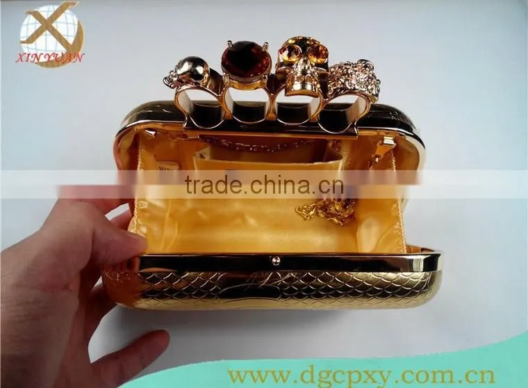 New fashion !Wholesales cheap skull finger minaudieres clutch bags