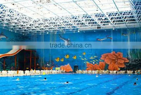 High quality and beautiful steel space for swimming pool roof structure