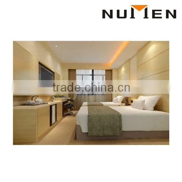 2015 new style Luxury hotel furniture full upholstery bed