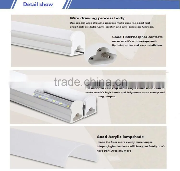 2015 new hot sales 1.2m 12w ce led tube light t5 with 3 years warranty