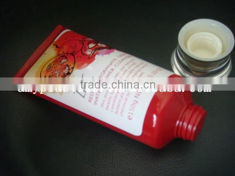plastic tube with acrylic screw cap for skincare packaging