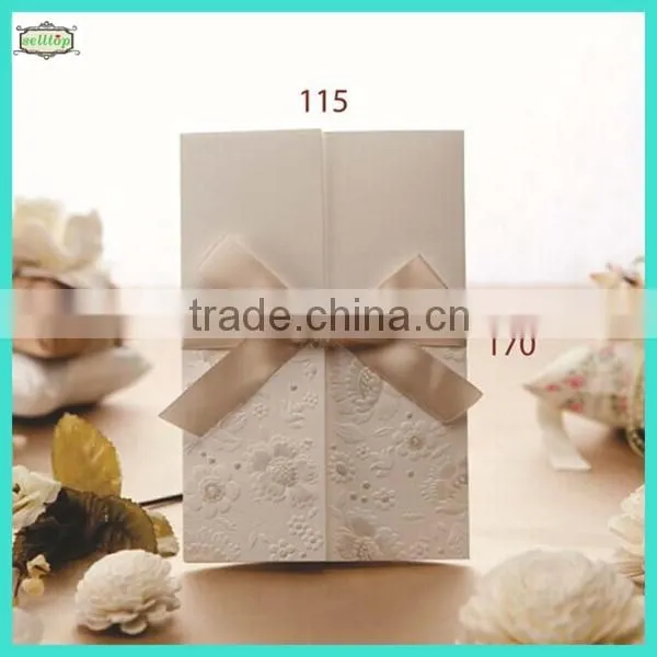 2014 high quality handmade wedding invitation card arabic