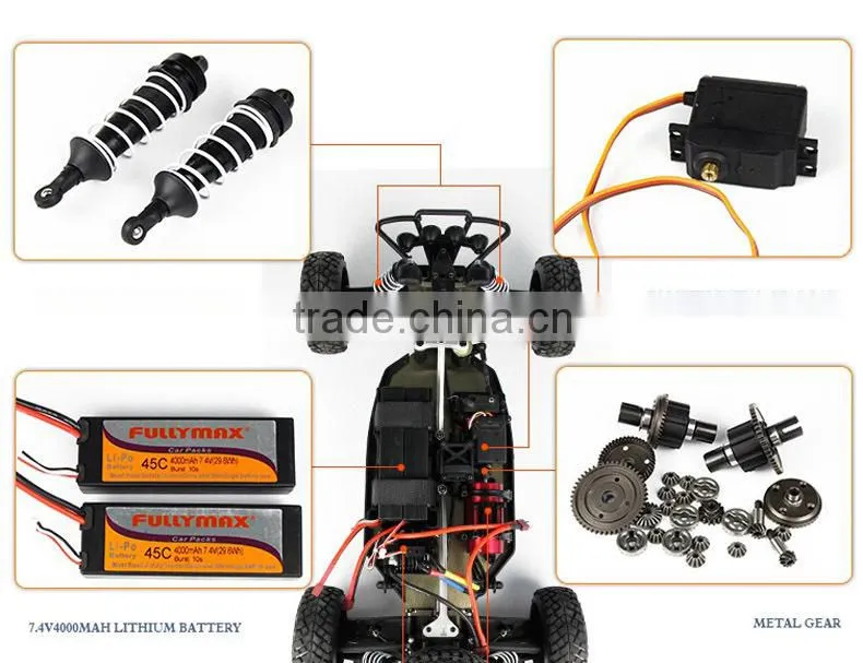 2014 Newest WL A929 2.4G 1:8 Scale large 4WD RC Proportional Desert Brushles Electric Fastest RC Truck RC motoring car