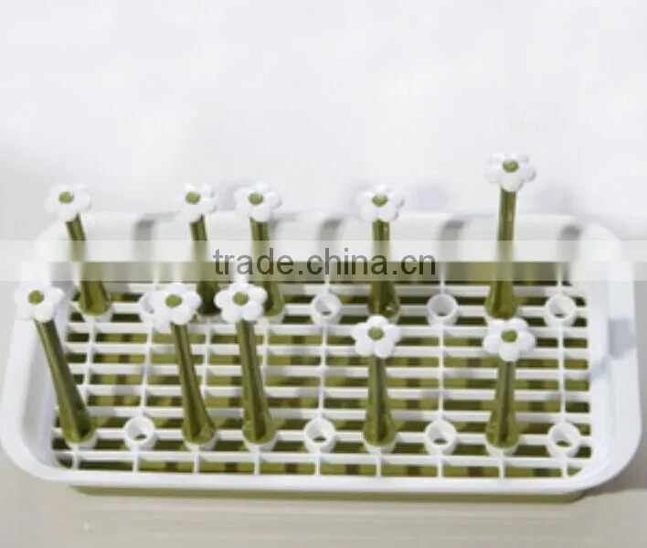 Plastic Cup Holders and Dish Flower Baby Bottle Drying