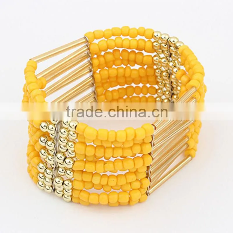 2016 Trending Products Gold Jewelry Small Beads Layered Women Bracelets