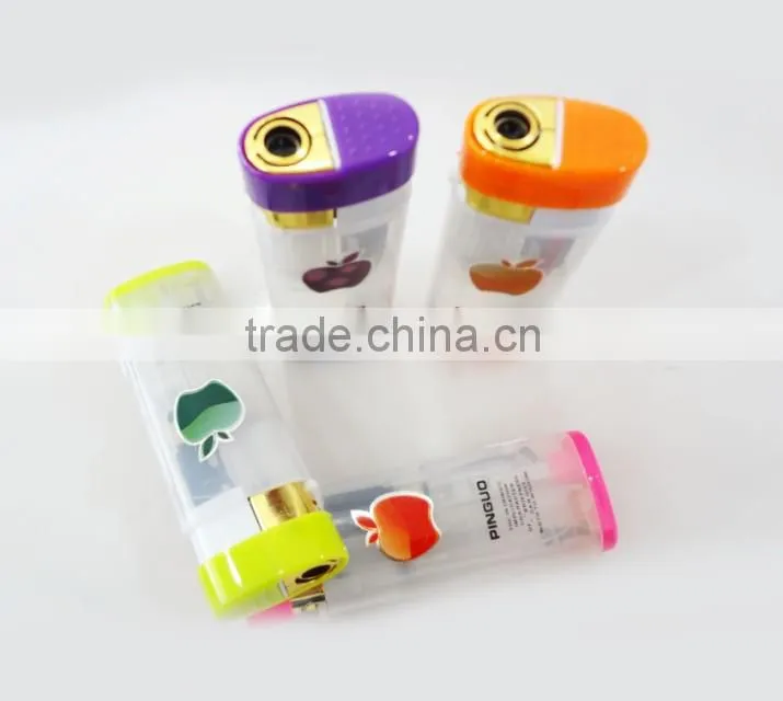 new fashion electronic cigarette gas lighter custom logo print led flashlight lighter