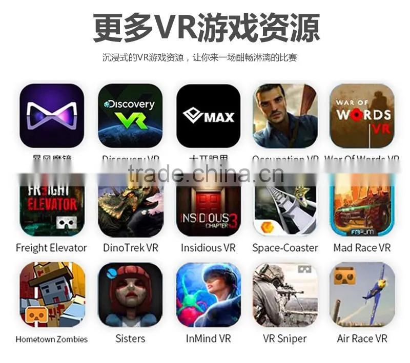 new products 2016 innovative product vr glasses virtual reality VR Case 5 plus is popular and best selling
