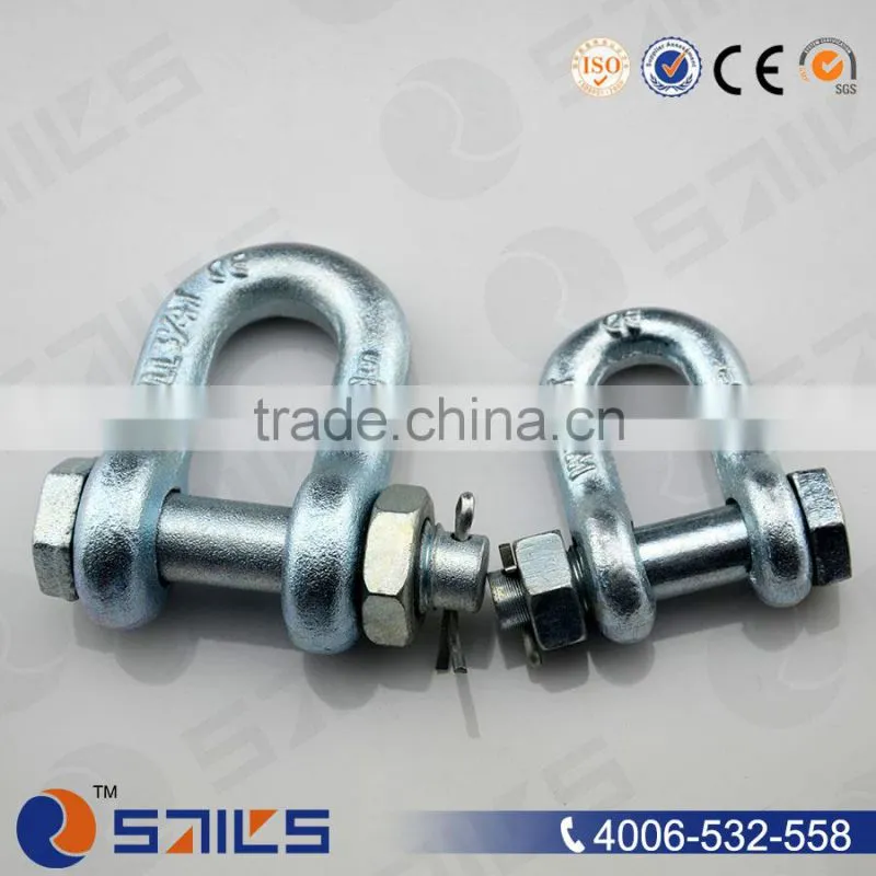 trawling adjustable steel lifting chain key pin shackle