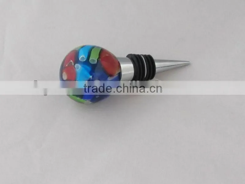 glass wine stopper,wholesale murano glass wine stopper