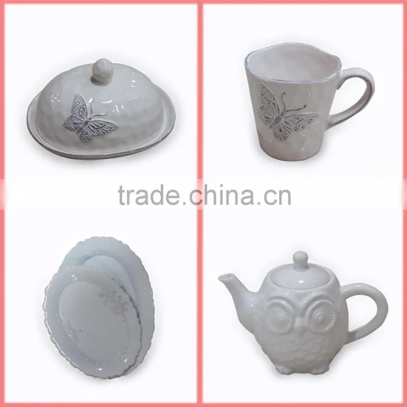 Ceramic fruit plate set