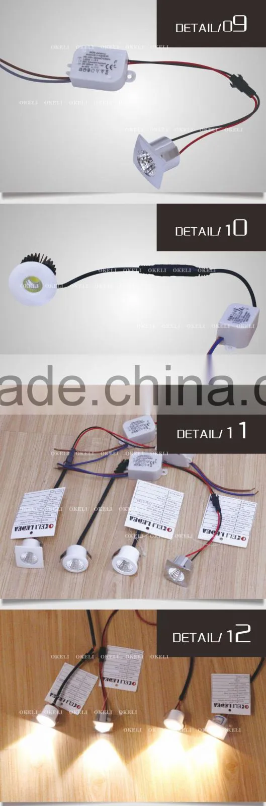 Indoor lighting round mini led spot light 1w