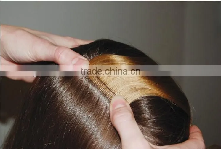 no tangle no shedding wholesale price 5A+ remy colored hair tape 613#